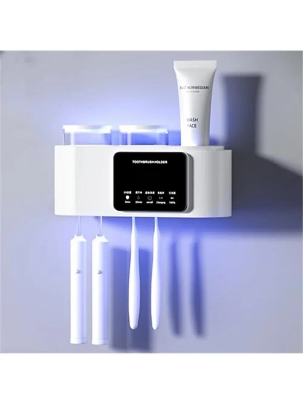 Smart Toothbrush Holders for Bathrooms Electric Toothbrush Holders with Solar F2